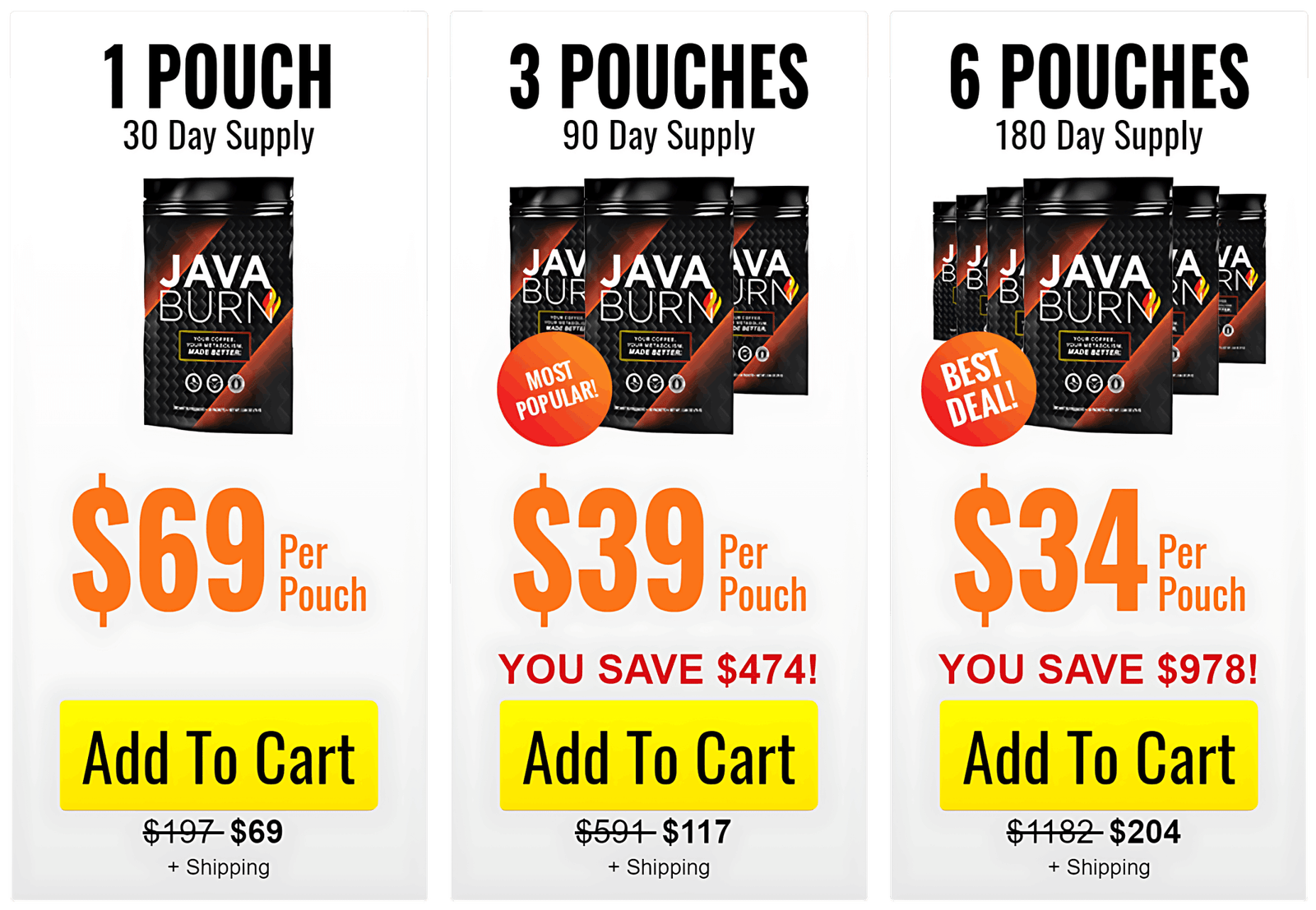 Java Burn Price